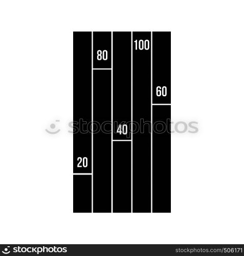 Business graph icon in simple style isolated on white background. Business graph icon, simple style