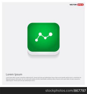 Business graph iconGreen Web Button - Free vector icon