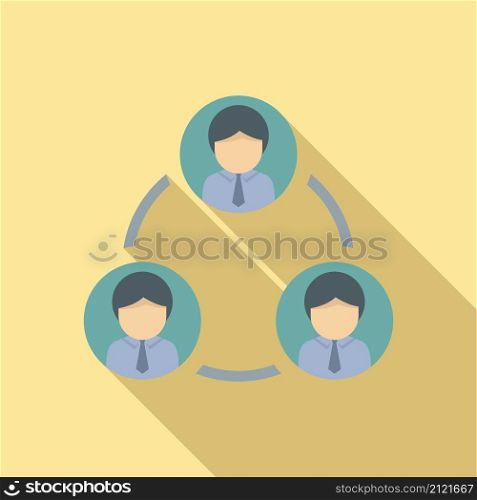 Business group icon flat vector. People team. Manager corporate. Business group icon flat vector. People team