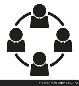 Business group icon simple vector. Human work. Team job. Business group icon simple vector. Human work