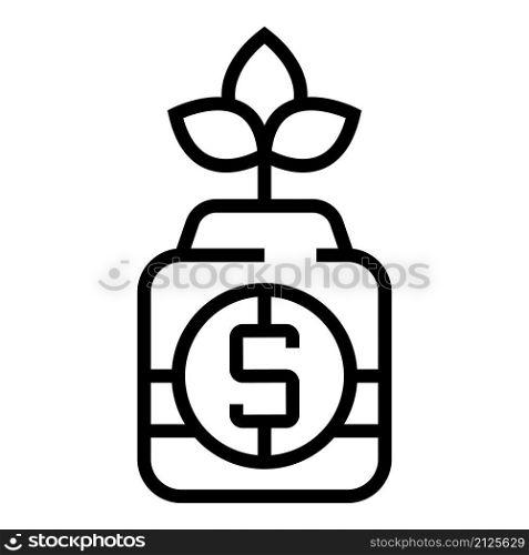Business grow icon outline vector. Help support. Harvest work. Business grow icon outline vector. Help support