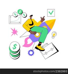 Business growth abstract concept vector illustration. Sustainable development, business strategy, evolution progress, industry lifecycle, businness model, up front investment abstract metaphor.. Business growth abstract concept vector illustration.