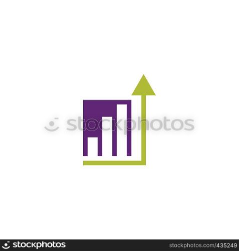 business growth chart logo vector icon