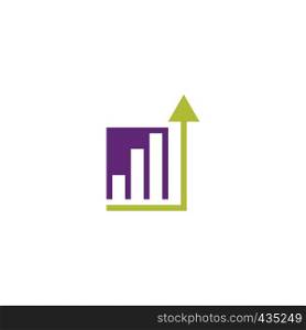 business growth chart logo vector icon