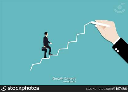 Business Growth Concept. Target, Vector illustration flat design