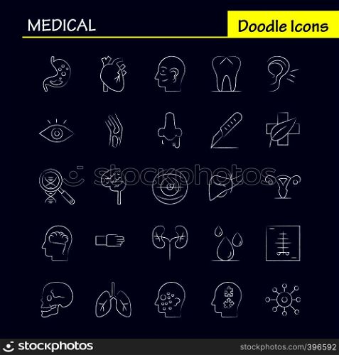 Business Hand Drawn Icons Set For Infographics, Mobile UX/UI Kit And Print Design. Include: Avatar, Chat, Message, Conversation, Laptop, Pie Chart, Computer, Collection Modern Infographic Logo and Pictogram. - Vector