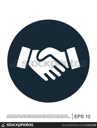 Business handshake / contract agreement flat vector icon for apps and websites
