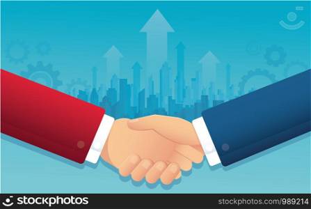 business handshake for successful. partnership concept vector illustration EPS10