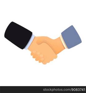Business handshake icon cartoon vector. Trust hand. Work group. Business handshake icon cartoon vector. Trust hand