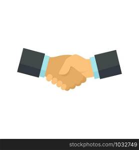 Business handshake icon. Flat illustration of business handshake vector icon for web design. Business handshake icon, flat style