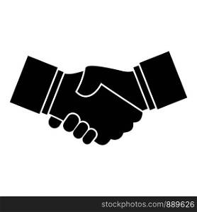 Business handshake icon. Simple illustration of business handshake vector icon for web design isolated on white background. Business handshake icon, simple style