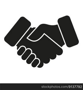 Business handshake icon simple vector. Policy risk. Accident security. Business handshake icon simple vector. Policy risk