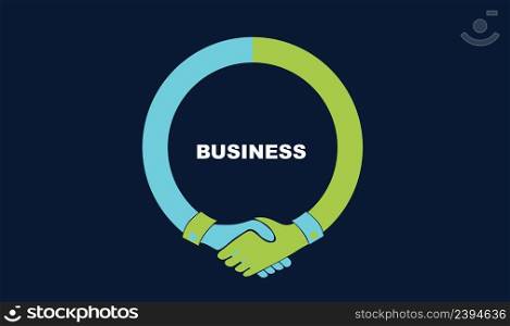 Business handshake partnership concept. Stock 4K vector illustration. Business handshake partnership concept. Stock 4k vector