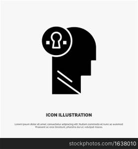 Business, Head, Idea, Mind, Think solid Glyph Icon vector