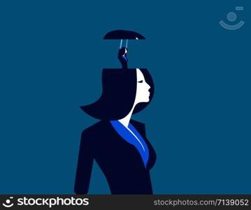 Business head. Someone in my head. Concept business vector illustration.