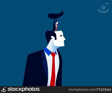 Business head. Someone in my head. Concept business vector illustration.
