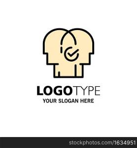 Business, Human, Modern, Resources, Selection Business Logo Template. Flat Color