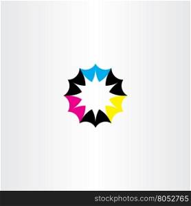 business icon abstract logo colurful cmyk sign shape