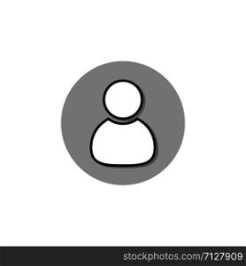 business icon contact person in flat style, vector. business icon contact person in flat style