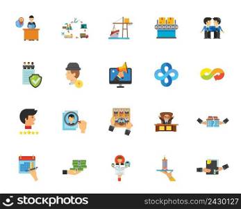 Business icon set. Can be used for topics like marketing, trade, logistic, partnership, strategy, planning