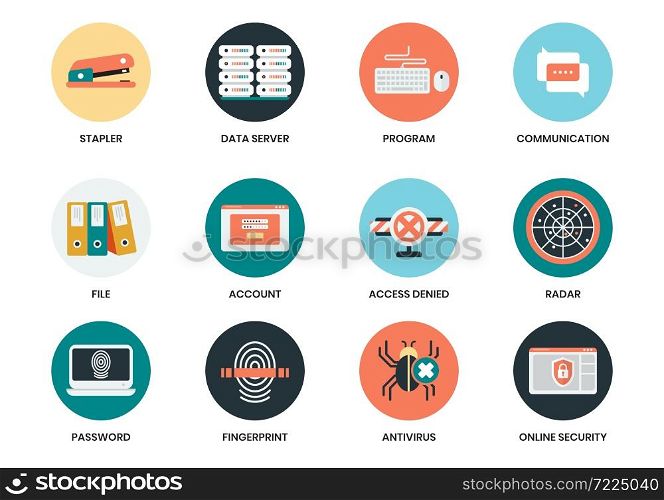 Business icons set for business, marketing, management