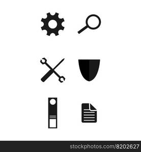 Business icons set with icon of house, printer, email, website and other contract elements. Isolated vector     illustration business icons