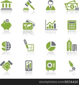 Business icons vector image