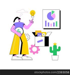Business idea abstract concept vector illustration. Business plan, small business launcher, innovative development, creating new ideas, become a market leader, selling proposition abstract metaphor.. Business idea abstract concept vector illustration.