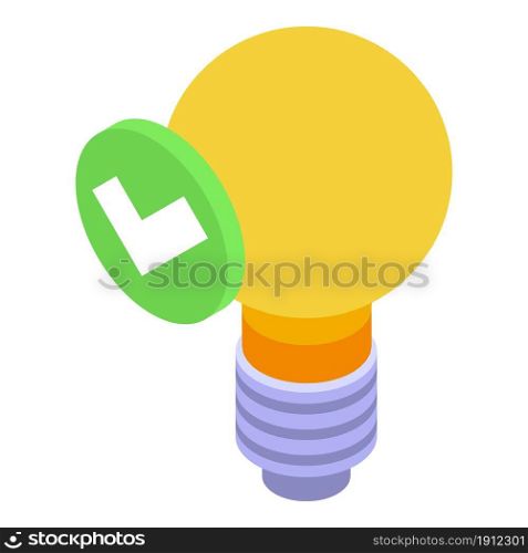 Business idea bulb icon isometric vector. Light lamp. Bright think. Business idea bulb icon isometric vector. Light lamp