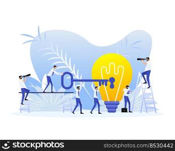 Business idea, idea creative, finding solution Vector illustration. Business idea, idea creative, finding solution. Vector illustration.