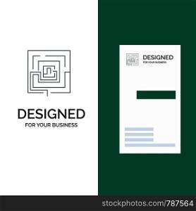 Business, Idea, Marketing, Pertinent, Puzzle Grey Logo Design and Business Card Template