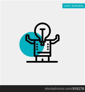 Business, Improvement, Man, Person, Potential turquoise highlight circle point Vector icon