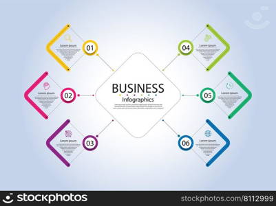 Business infographic abstract background template colorful