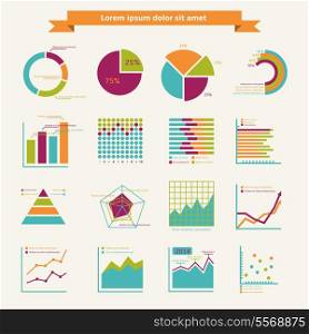 Business infographic elements for finance marketing or strategy report isolated vector illustration