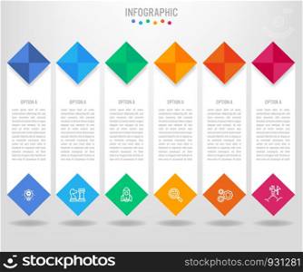 Business infographic labels template with options