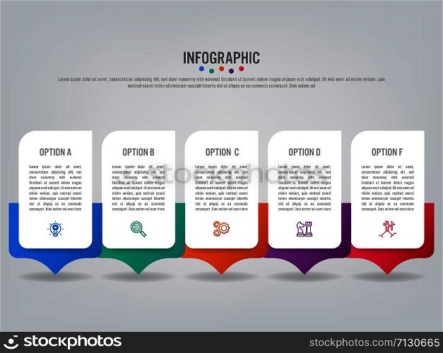 Business infographic labels template with options.Creative concept for infographic.