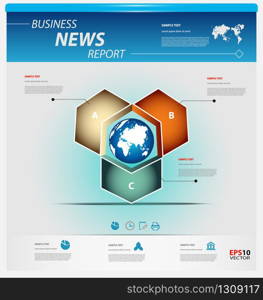 Business infographic template pack for interactive data communication. Business infographic template