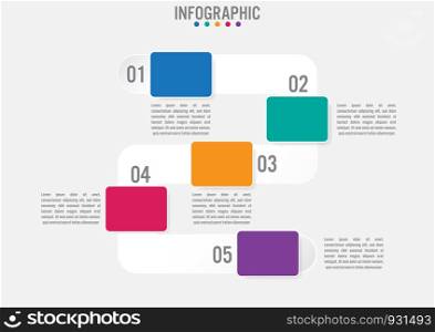Business infographic template with rectangular shape options