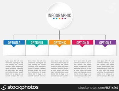 Business infographic template with rectangular shape options