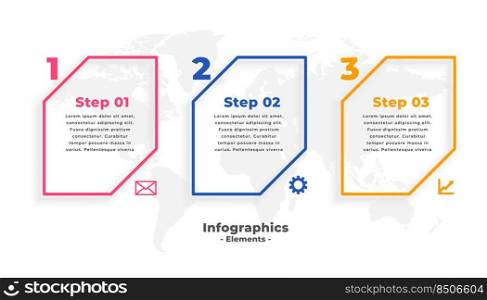business infographic template with three steps