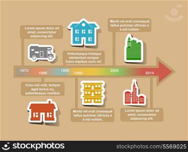 Business infographic timeline design elements vector illustration