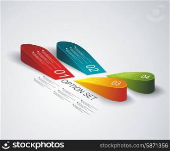 Business Infographics buttons concept. 3d isometric vector illustration. Can be used for web, option design or workflow layout.