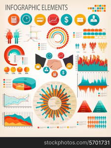 Business infographics flat template. Vector.