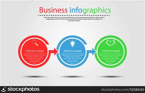 Business infographics for visual design of business projects, strategies and planning