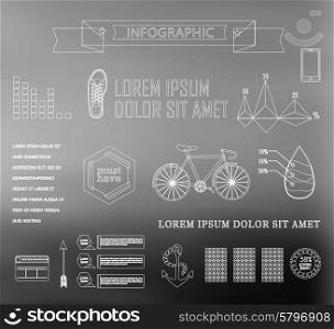 Business Infographics. Line elements can be used for workflow layout, banner, step up options, number options, web template