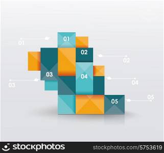 Business Infographics polygonal design style. Can be used for workflow layout, diagram, number options, step up options, web design.
