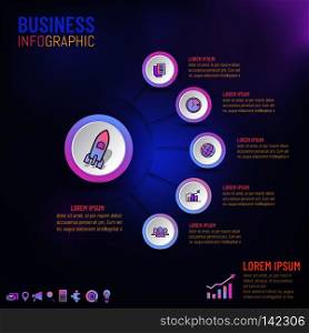 Business infographics template for presentation, Vector illustration layout design for business planing, marketing or any purpose.