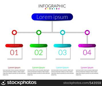 Business Infographics Vector Design elements template. Modern 4 options or steps timeline diagram, Can be used for presentation