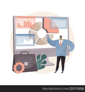 Business information system abstract concept vector illustration. IT infrastructure, business enterprise, transaction processing and automation, eCommerce development, data abstract metaphor.. Business information system abstract concept vector illustration.