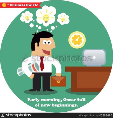 Business inspirations of new workday vector illustration
